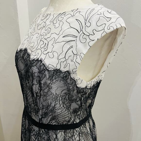 The Limited Scandal Collection Dress 6 Lace Black White Fitted NWT (A0126) - Picture 3 of 7